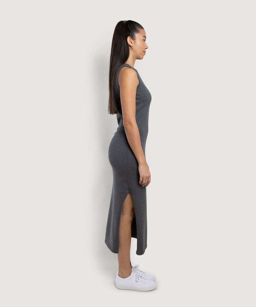 Long Knitted Sleeveless Dress Miaki Swiss Made Womenswear
