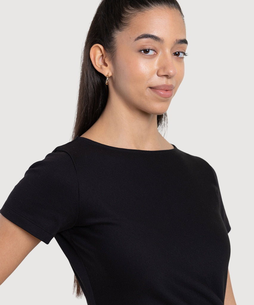 Short Jersey Knot Dress Miaki Swiss Made Womenswear