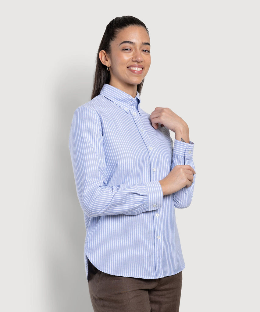 Relaxed Oxford Stripe Shirt Miaki Swiss Made Womenswear