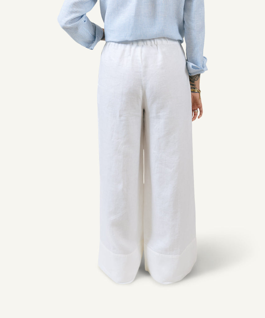 Palazzo Linen Trousers Miaki Swiss Made Womenswear