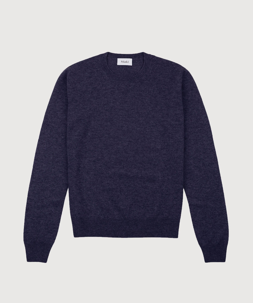 Navy / XS Cashmere Roundneck Sweater Miaki Swiss Made Womenswear