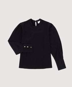 Black / XS Longsleeve Silk Top Miaki Swiss Made Womenswear