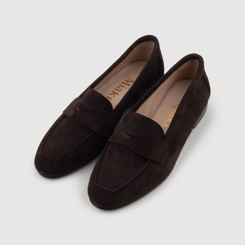 Dark Brown / 36 Moccasin Miaki Swiss Made Womenswear