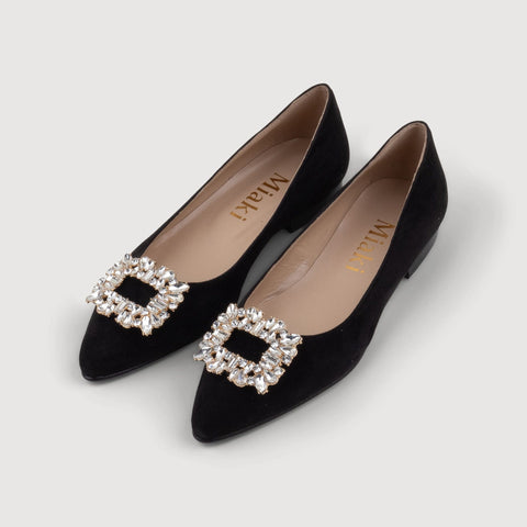 Black / 36 Buckle Slipper Miaki Swiss Made Womenswear