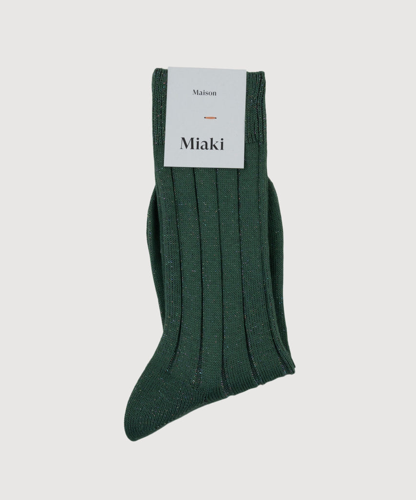 Ribbed Glitter Socks Miaki Swiss Made Womenswear