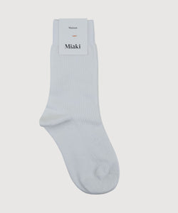 White / 36/38 Ribbed Cotton Socks Miaki Swiss Made Womenswear
