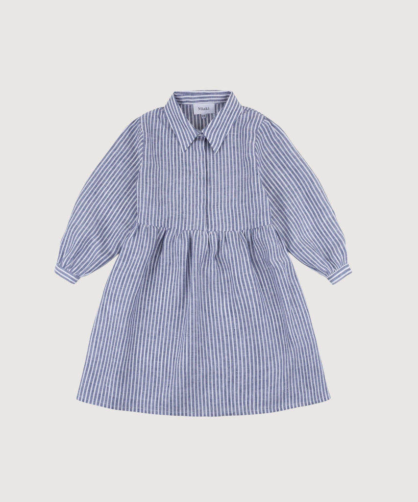 Kids Striped Relaxed Short Shirt Dress Miaki Swiss Made Womenswear