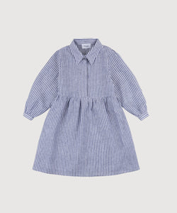 Kids Striped Relaxed Short Shirt Dress Miaki Swiss Made Womenswear
