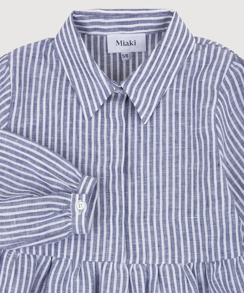 Kids Striped Relaxed Short Shirt Dress Miaki Swiss Made Womenswear