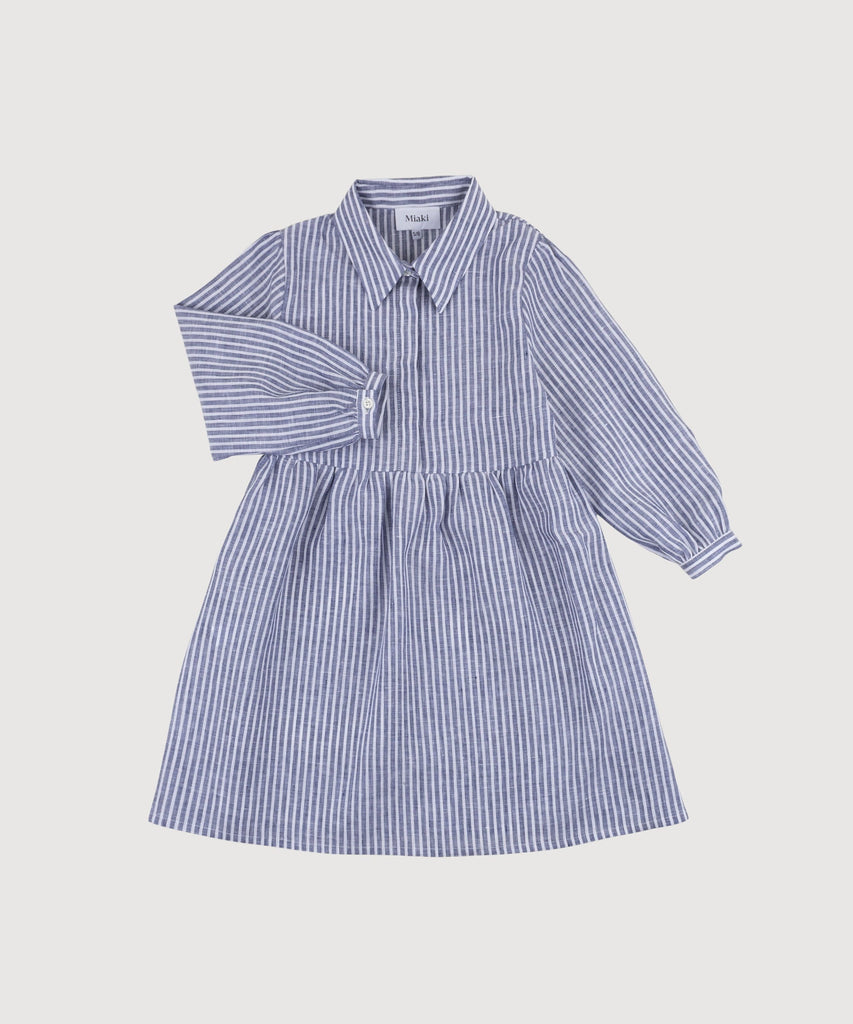 Kids Striped Relaxed Short Shirt Dress Miaki Swiss Made Womenswear