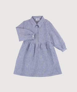 Kids Striped Relaxed Short Shirt Dress Miaki Swiss Made Womenswear