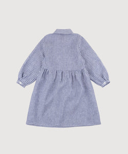 Kids Striped Relaxed Short Shirt Dress Miaki Swiss Made Womenswear