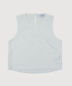 Cream / 34 Sleeveless Silk Top Miaki Swiss Made Womenswear
