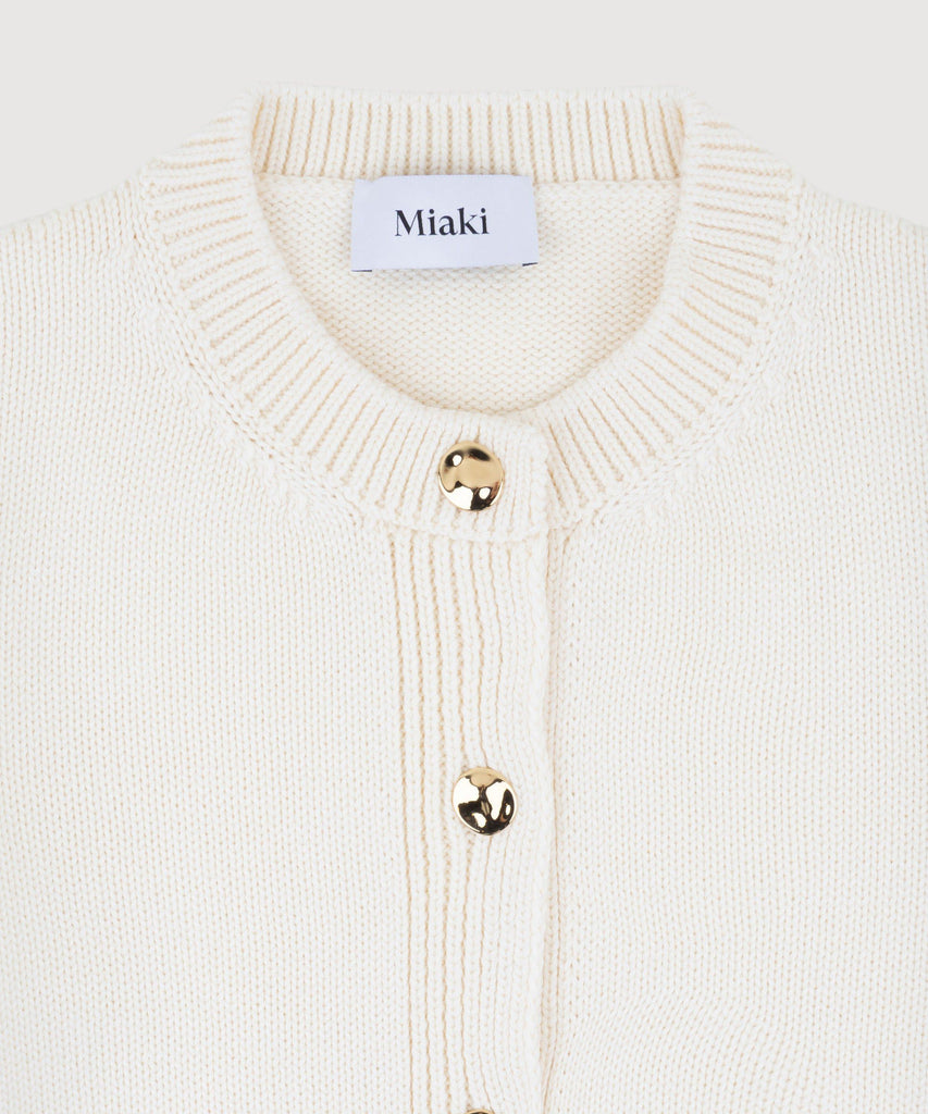 Knitted Cotton Pocket Cardigan Miaki Swiss Made Womenswear