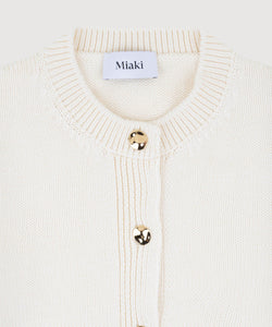 Knitted Cotton Pocket Cardigan Miaki Swiss Made Womenswear
