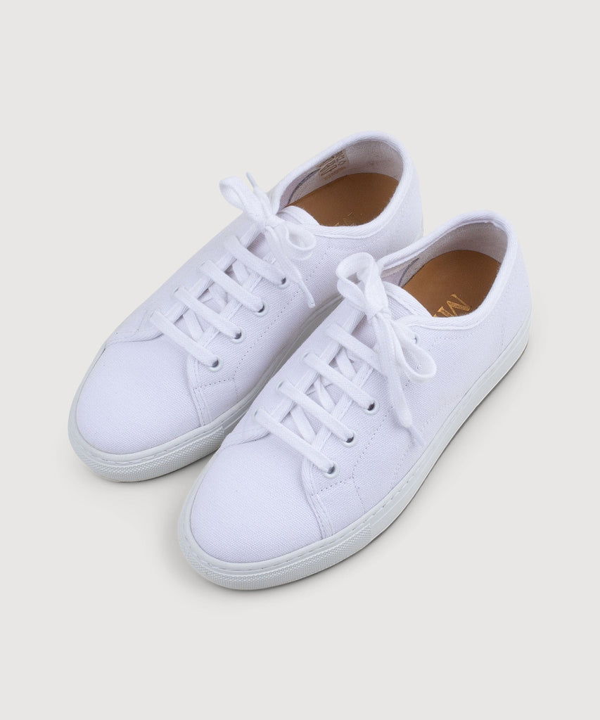 White / 36 Canvas Sneaker Miaki Swiss Made Womenswear