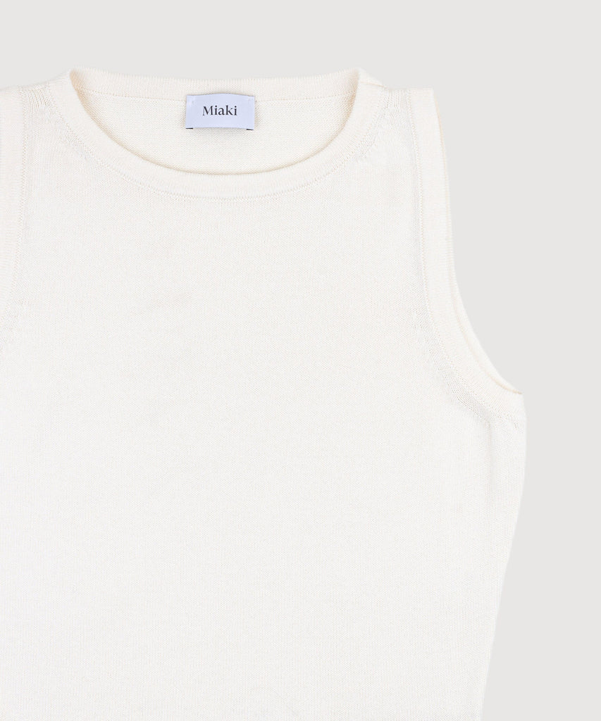 Long Knitted Sleeveless Dress Miaki Swiss Made Womenswear