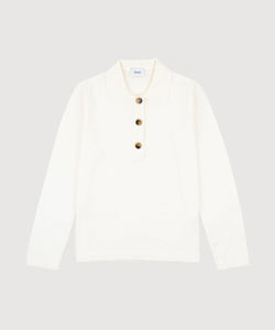 Cream / XS Polo Cotton Sweater Miaki Swiss Made Womenswear