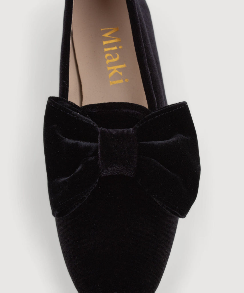 Velvet Bow Slipper Miaki Swiss Made Womenswear