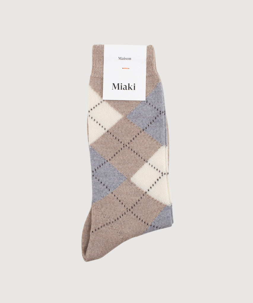 Argyle Wool Socks Miaki Swiss Made Womenswear