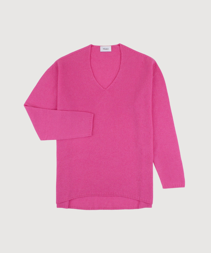 Fuchsia / S Light Cashmere Sweater Miaki Swiss Made Womenswear