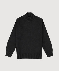 Green / XS Relaxed Mockneck Sweater Miaki Swiss Made Womenswear