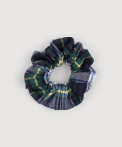Blue Check / One Size Flannel Scrunchie Miaki Swiss Made Womenswear