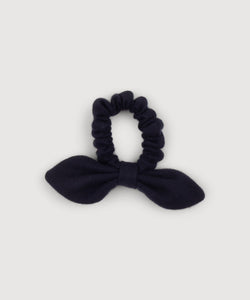 Navy / One Size Cashmere Bow Scrunchie Miaki Swiss Made Womenswear
