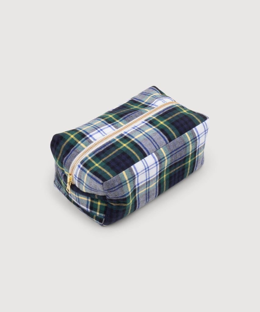 Check Blue / One Size Padded Flannel Washbag Miaki Swiss Made Womenswear