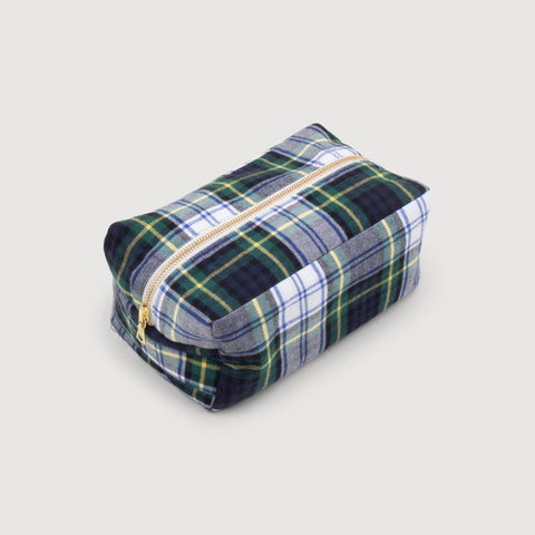 Check Blue / One Size Padded Flannel Washbag Miaki Swiss Made Womenswear