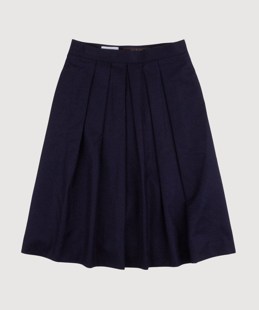 Pleated Flannel Skirt Miaki Swiss Made Womenswear