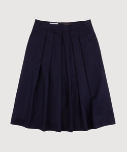 Pleated Flannel Skirt Miaki Swiss Made Womenswear