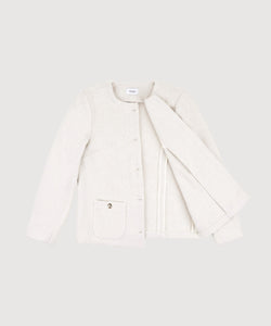 Long Tweed Blazer Miaki Swiss Made Womenswear