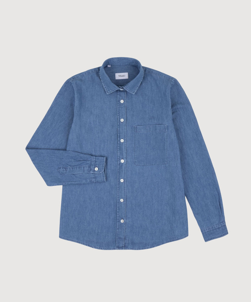 Relaxed Washed Chambray Shirt Miaki Swiss Made Womenswear