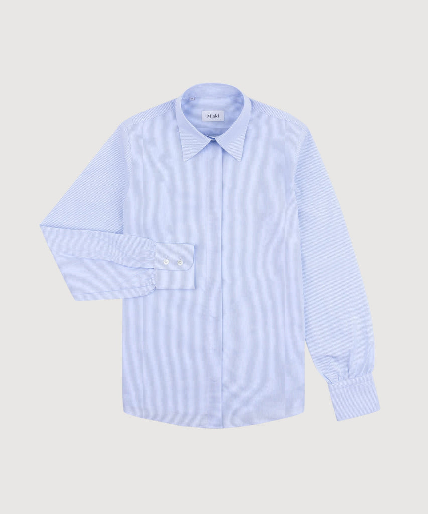 Light Blue / 34 Everyday Stripe Shirt Miaki Swiss Made Womenswear