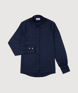 Everyday Herringbone Flannel Shirt Miaki Swiss Made Womenswear