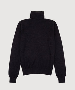 Black / XS Wool Rollneck Sweater Miaki Swiss Made Womenswear