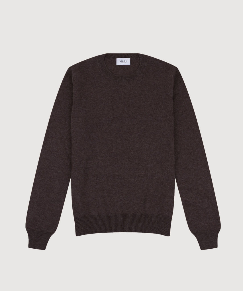 Brown / XS Cashmere Roundneck Sweater Miaki Swiss Made Womenswear
