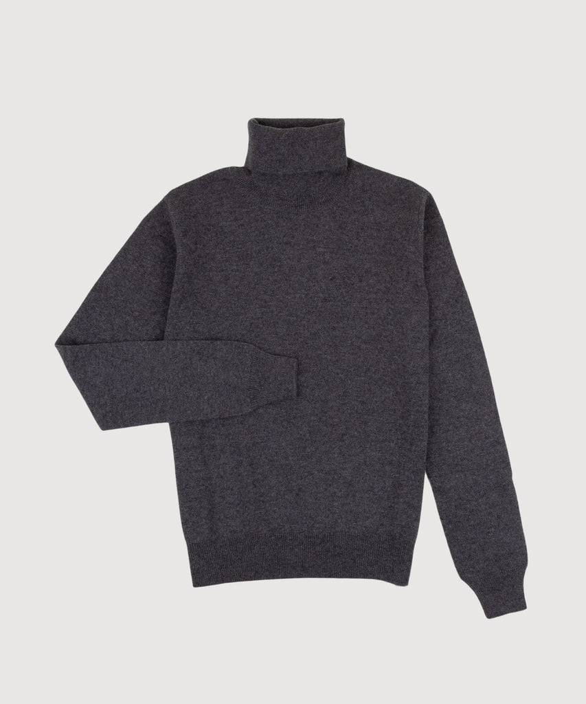 Dark Grey / XS Cashmere Rollneck Sweater Miaki Swiss Made Womenswear