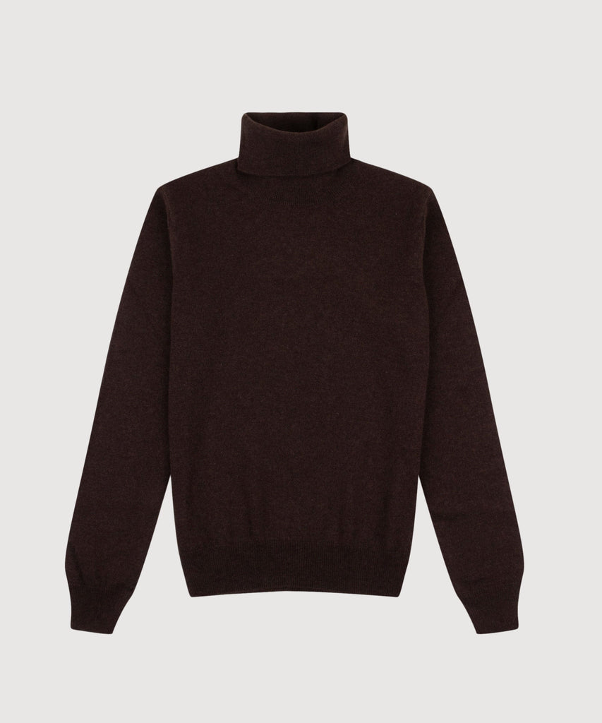 Brown / XS Cashmere Rollneck Sweater Miaki Swiss Made Womenswear