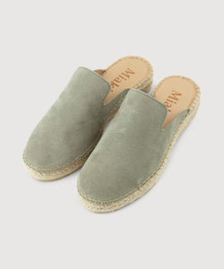 Olive / 36 Suede Espadrille Mules Miaki Swiss Made Womenswear