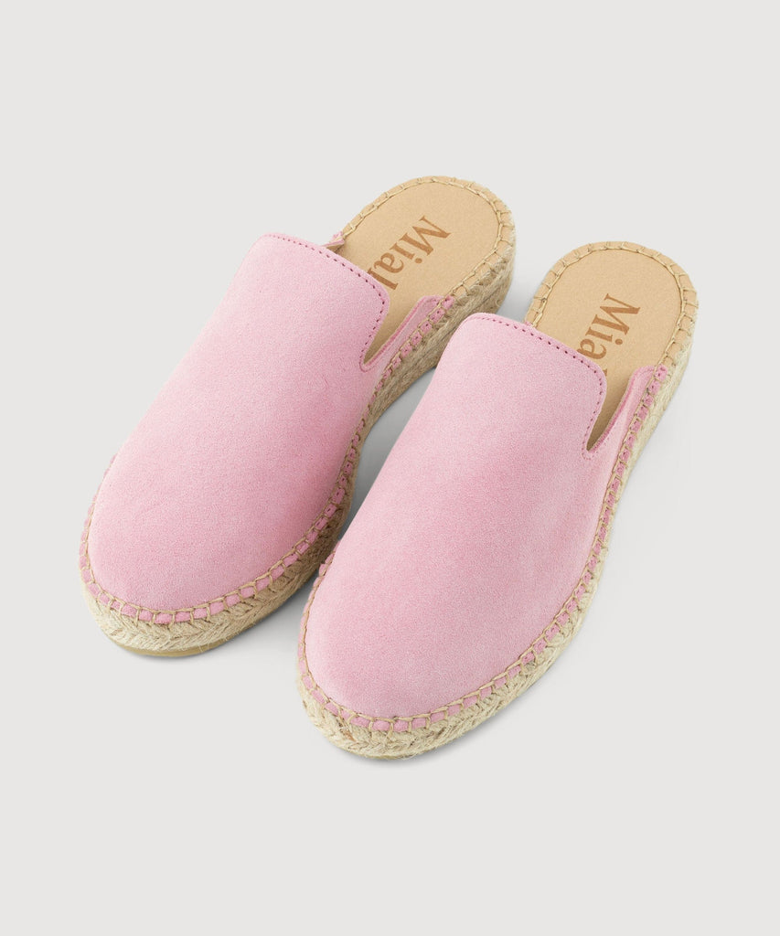 Suede Espadrille Mules