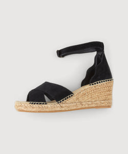 Black / 36 Strap Wedge Espadrille Miaki Swiss Made Womenswear