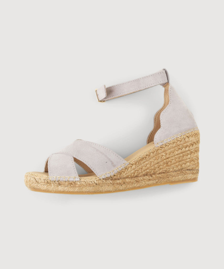 Taupe / 36 Strap Wedge Espadrille Miaki Swiss Made Womenswear