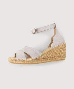 Taupe / 36 Strap Wedge Espadrille Miaki Swiss Made Womenswear