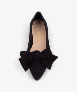 Suede Bow Flats Miaki Swiss Made Womenswear