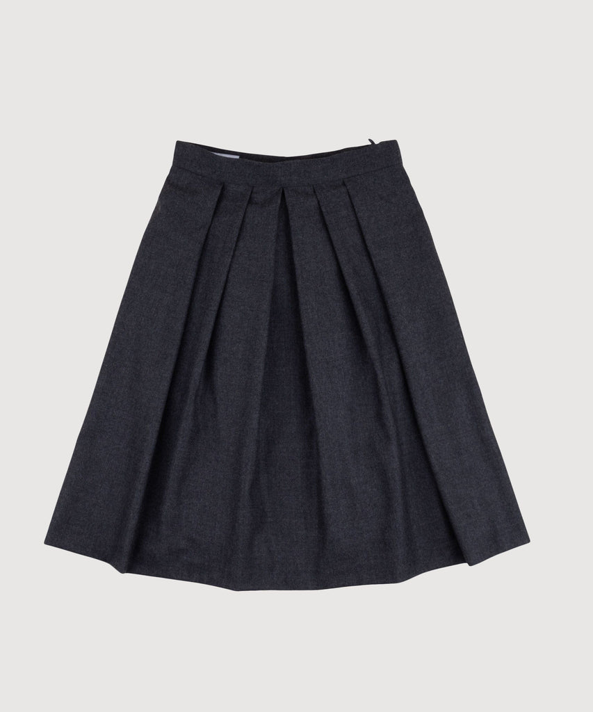 Pleated Flannel Skirt Miaki Swiss Made Womenswear