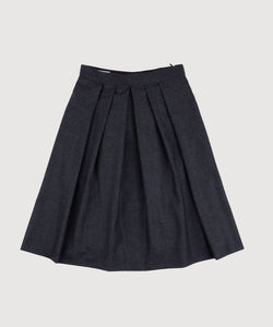 Pleated Flannel Skirt Miaki Swiss Made Womenswear