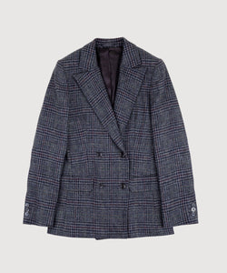 Double Breast Glencheck Blazer Miaki Swiss Made Womenswear