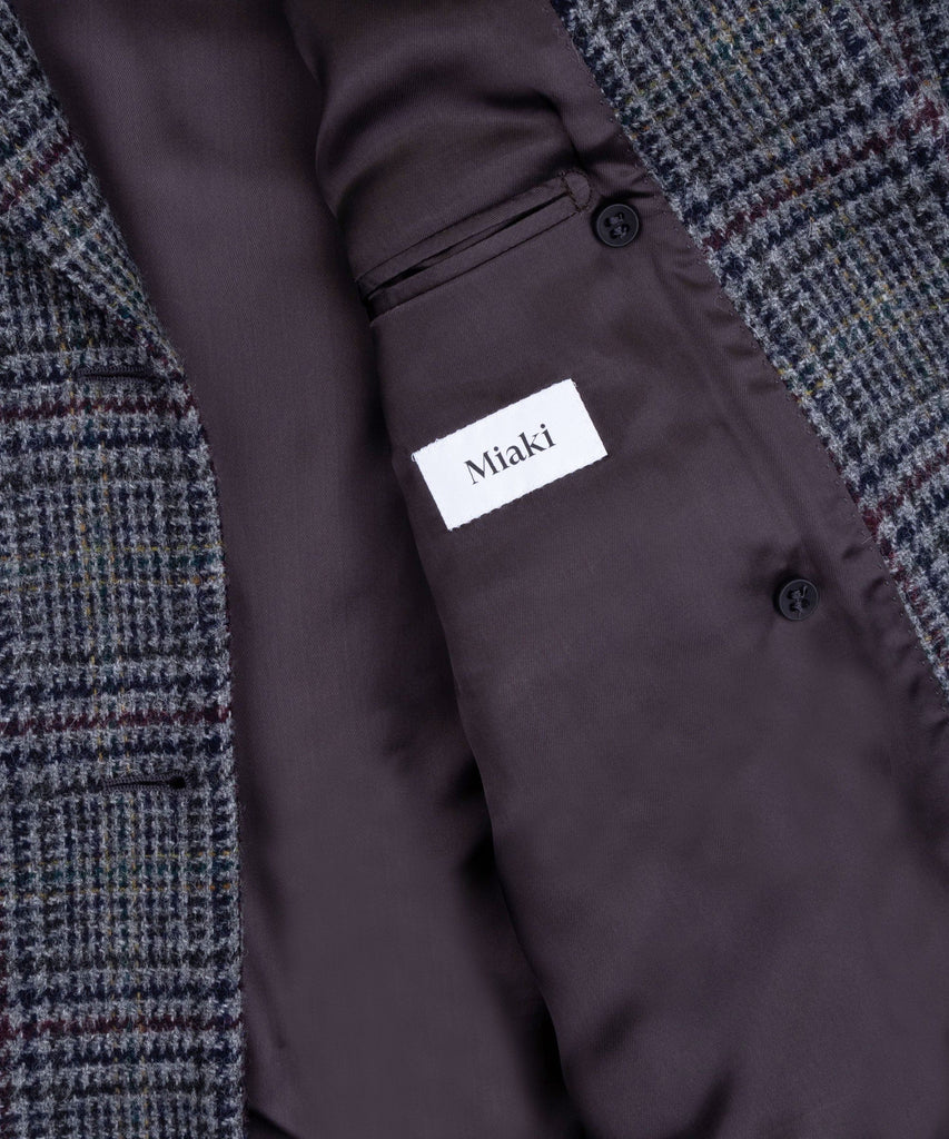 Double Breast Glencheck Blazer Miaki Swiss Made Womenswear
